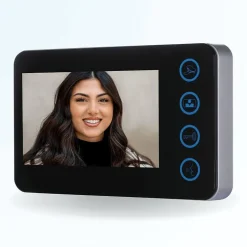 Portier interphone vidéo neo 2 fils - 2 appartements - 2 écrans noirs^BT SECURITY Best