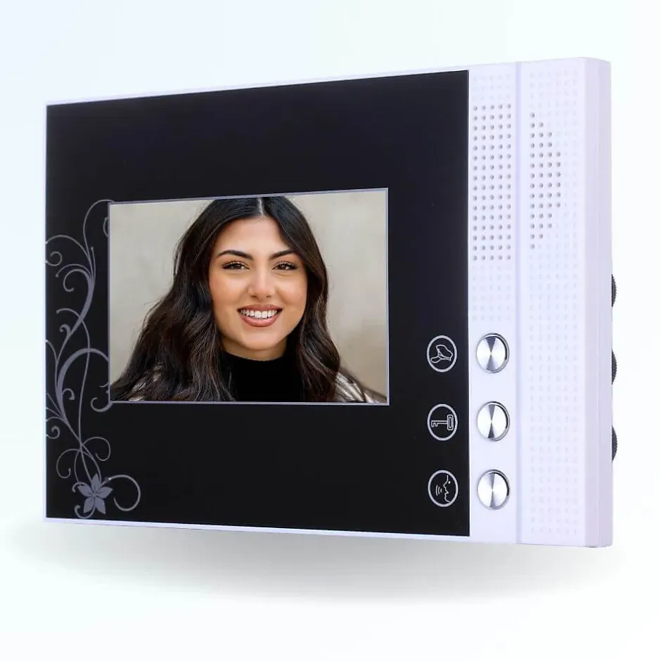 Portier interphone vidéo pino 4 fils - 1 écran noir-BT SECURITY Sale