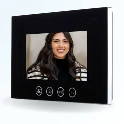 Portier interphone vidéo pili 4 fils - 2 écrans noirs 7