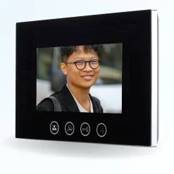 Portier interphone vidéo pino 4 fils - 1 écran noir 7
