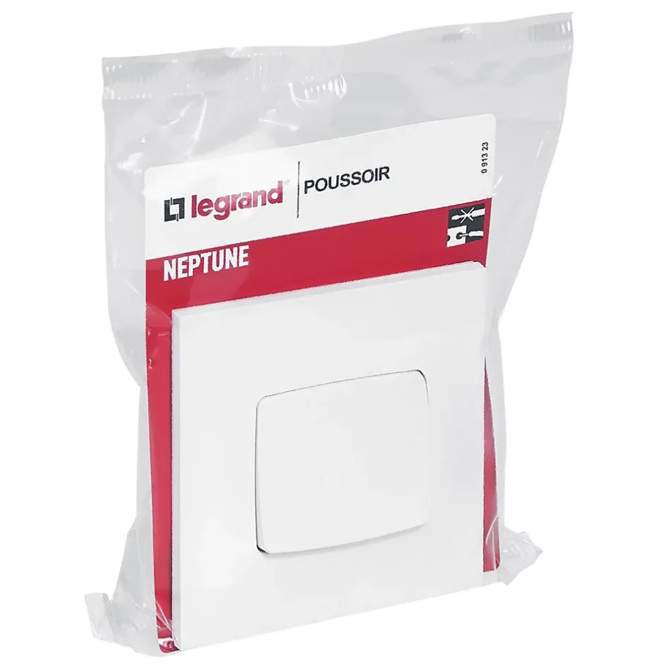 Poussoir Neptune plastique blanc^Legrand