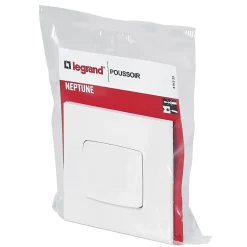 Poussoir Neptune plastique blanc^Legrand