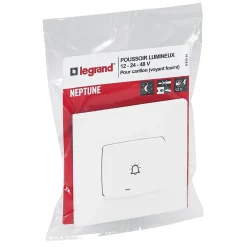 Poussoir lumineux carillon Neptune^Legrand
