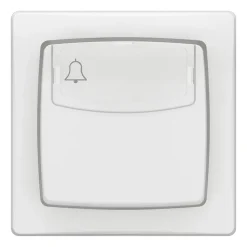 Poussoir simple avec porte étiquette complet blanc-Legrand Outlet