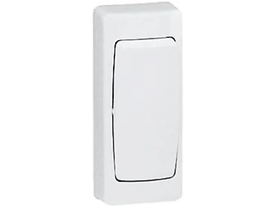 Poussoir étroit ASL blanc brillant-Legrand Clearance
