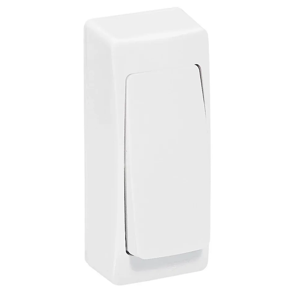 Poussoir étroit ASL blanc brillant-Legrand Clearance