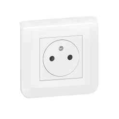 Prise 2 pôles + terre à vis Mosaïc blanc^Legrand Online
