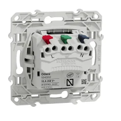 Prise 2 pôles + terre affleurante connexion rapide Odace anthracite^Schneider Electric Online