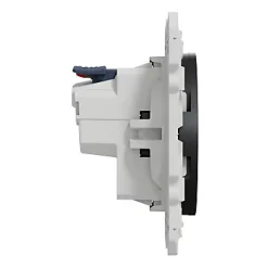 Prise 2 pôles + terre affleurante connexion rapide Odace anthracite^Schneider Electric Online