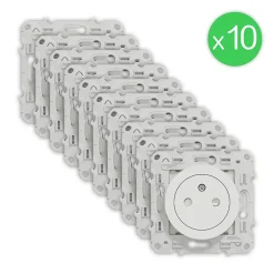 Prise 2 pôles + terre Odace blanc à compléter 10 pièces-Schneider Electric Outlet