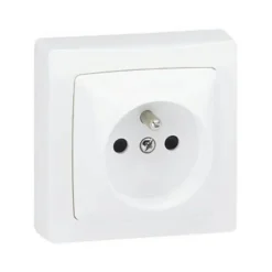 Prise 2 pôles+terre ASL blanc-Legrand Online