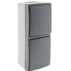 Prise 2 pôle+terre et va-et-vient vertical Mastic^Diall New