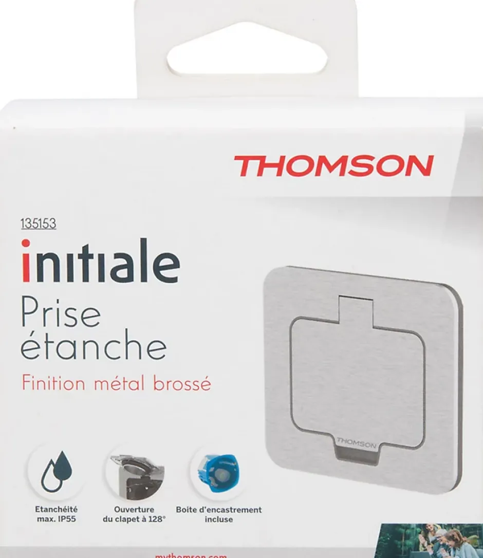 Prise 16A 2 port + terre aluminium IP55-Thomson Clearance