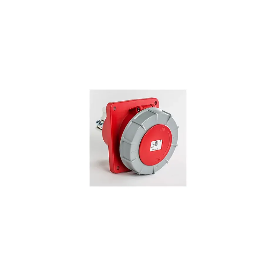Prise 125a Tétrapolaire 3p+n+t Encastrable Avec Fil Pilote - étanche Ip67 --Ide Hot