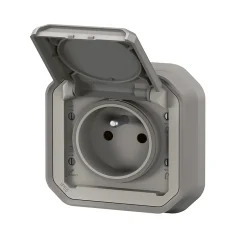 Prise avec clapet Plexo gris à griffes^Legrand Outlet