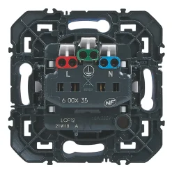 Prise avec terre affleurante Dooxie blanc carrée-Legrand Discount