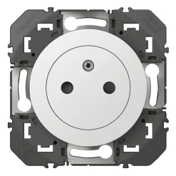 Prise avec terre affleurante Dooxie blanc carrée-Legrand Discount