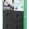 Prise avec terre complète Unica Déco anthracite, lot de 4^Schneider Electric Sale