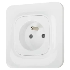 Prise avec terre Kennet blanc complet, lot de 5^Jacobsen Best