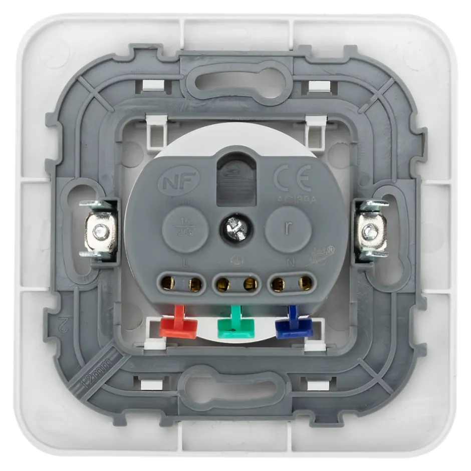 Prise avec terre Kennet blanc complet, lot de 5^Jacobsen Best