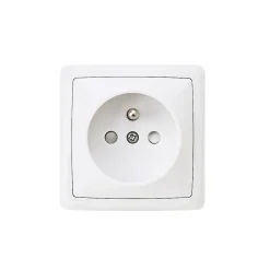 Prise avec terre monobloc en saillie Sigurd blanc complet^Jacobsen Best