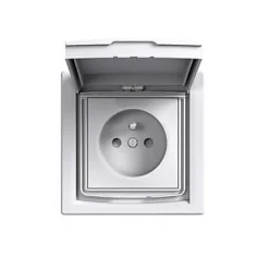 Prise avec terre étanche complète Asfora blanc-Schneider Electric Clearance