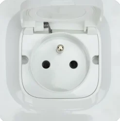 Prise avec terre étanche Kennet blanc complet^Jacobsen