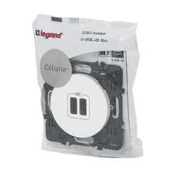 Prise céliane double USB blanc-Legrand Best