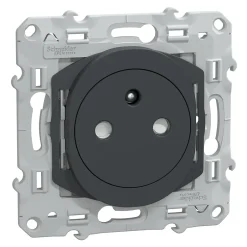 Prise de courant 2 pôles + terre affleurante 16A Ovalis anthracite^Schneider Electric Clearance