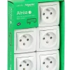 Prise de courant 2 pôles + terre complète saillie Alréa blanc, lot de 5-Schneider Electric Sale