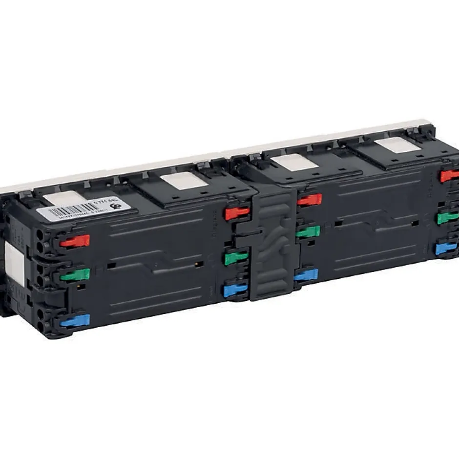 Prise de courant 4 X 2P+T surface Mosaic Link - 8 modules - 4 postes - Blanc-Legrand Hot