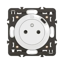 Prise de courant avec terre + 1 USB-C Céliane blanc^Legrand Outlet