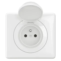 Prise de courant avec terre Céliane IP44 complet blanc-Legrand Outlet