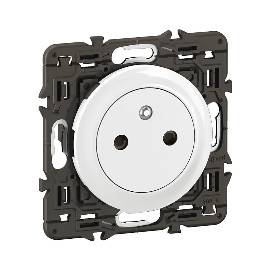 Prise de courant avec terre Céliane sans plaque blanc^Legrand New