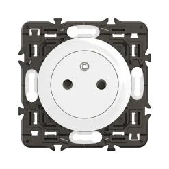 Prise de courant avec terre Céliane sans plaque blanc^Legrand New