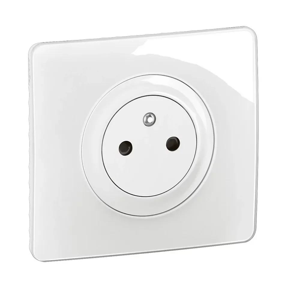 Prise de courant avec terre Céliane sans plaque blanc^Legrand New
