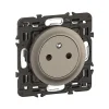 Prise de courant avec terre Céliane titanium sans plaque-Legrand New