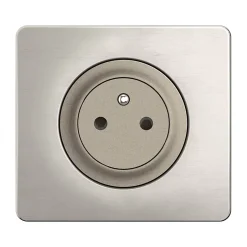 Prise de courant avec terre Céliane titanium sans plaque-Legrand New