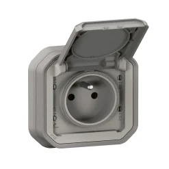 Prise de courant étanche à encastrer Plexo gris 16A, 250V - 070031L -^Legrand Outlet