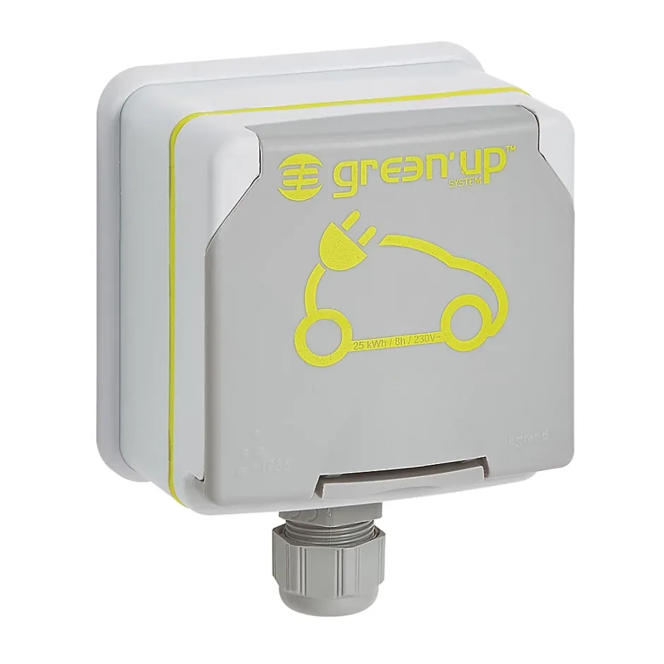 Prise de courant étanche Green'up pour véhicule électrique + patère de sécurité^Legrand Sale