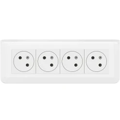 Prise deux pôles + terre Mosaïc en saillie, lot de 4^Legrand Hot