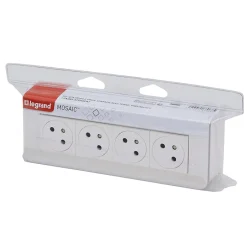 Prise deux pôles + terre Mosaïc en saillie, lot de 4^Legrand Hot