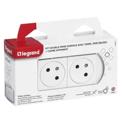 Prise deux pôles + terre Mosaïc en saillie, lot de 2^Legrand Online