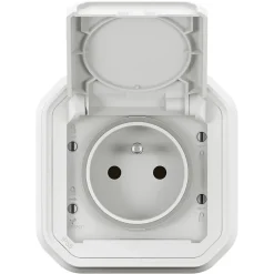 Prise Plexo blanc à griffes 220V^Legrand New