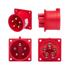 Prise Male Encastrable Tétrapolaire 32a 3p+n+t 380v - 5 Broches - étanche Ip44 --Ide New