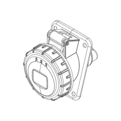 Prise Monophasé 16a 2p+t - Encastrable Sur Coffret - étanche Ip67 --Ide Discount