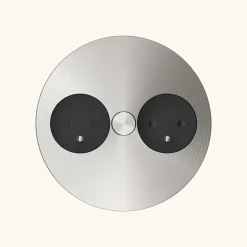 Prise plan de travail ALTON - Double prise à encastrer inox^Cuisissimo