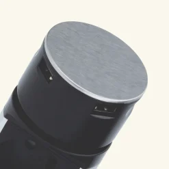 Prise plan de travail SKY - Bloc 3 prises + 2 USB-A rétractable inox et noir-Cuisissimo New