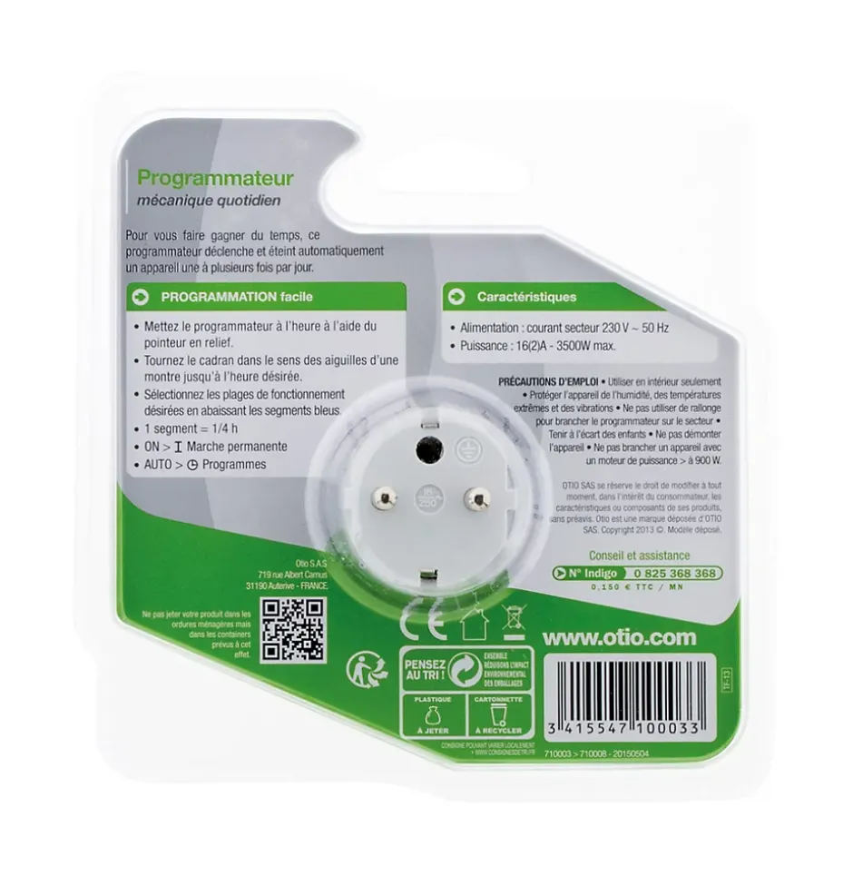 Prise programmable journalière Blanc-Otio Clearance