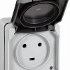 Prise 2P+T 20A IP55 saillie Plexo gris^Legrand Hot